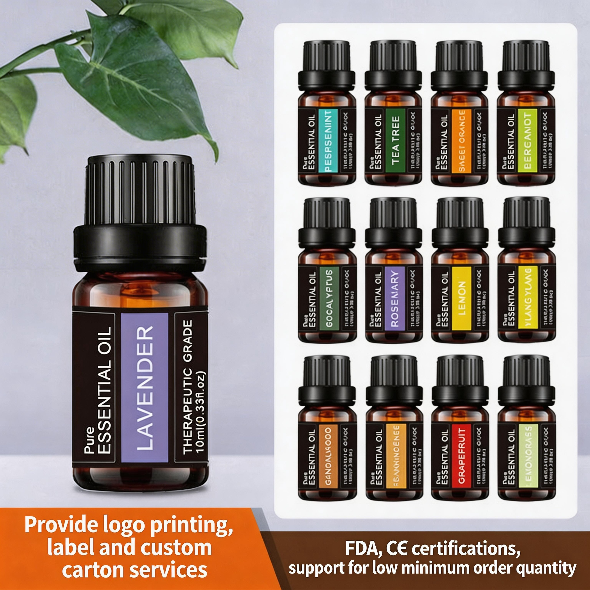  10ml Amber Glass Essential Oi