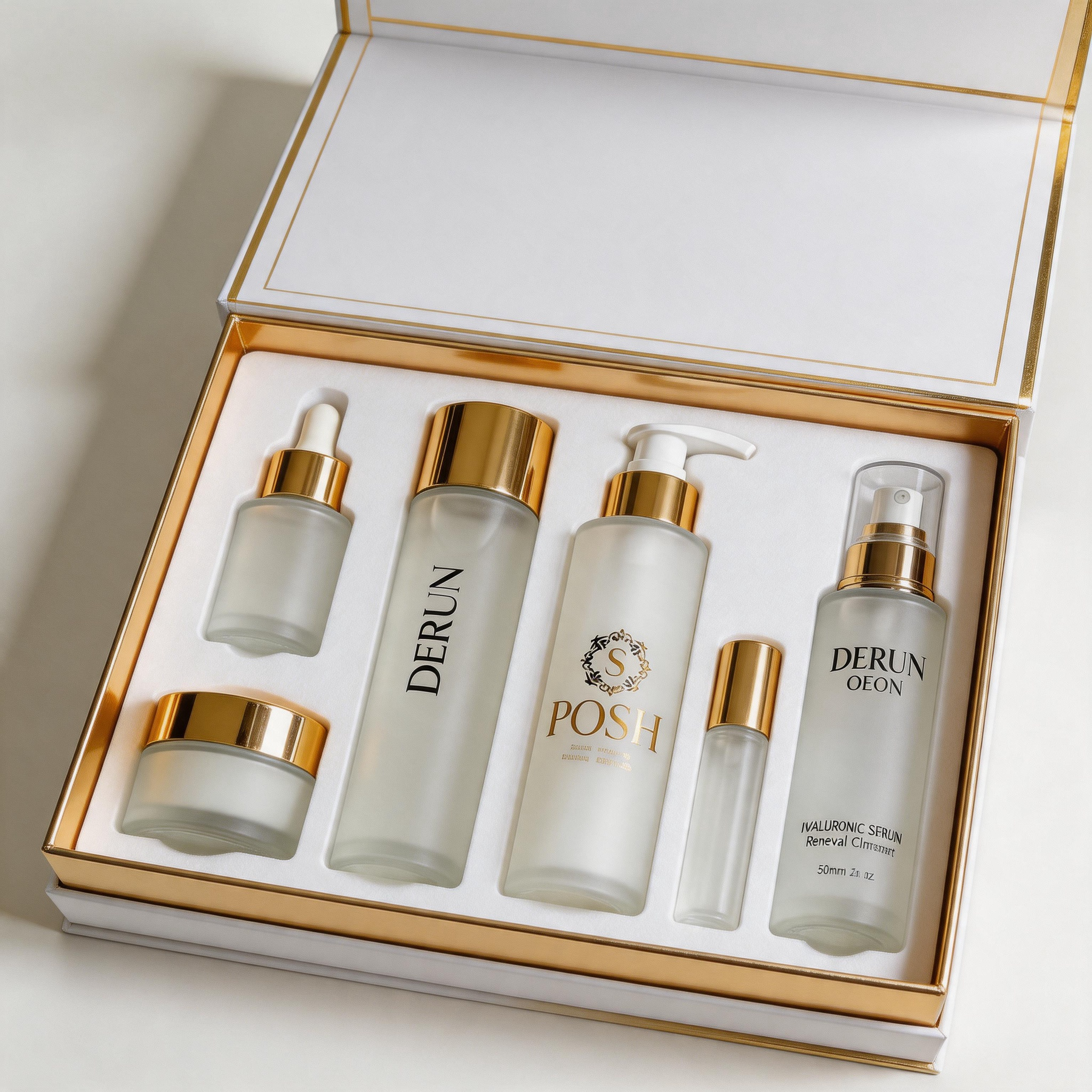 Frosted Glass Cosmetic Bottle 